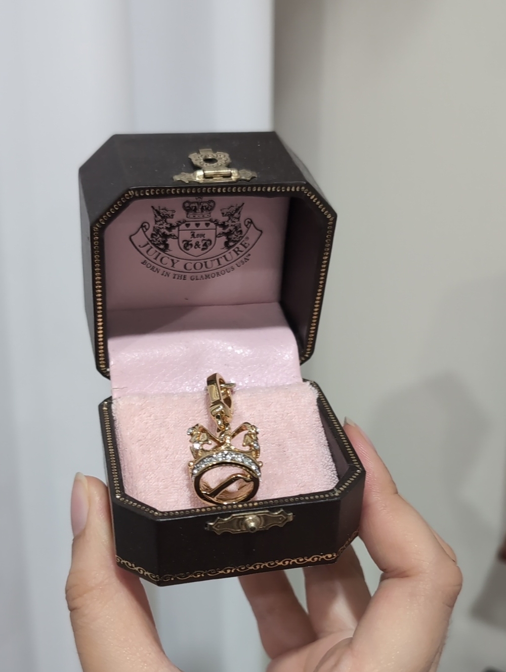 Juicy Couture Gold Crown Charm with Vintage Box